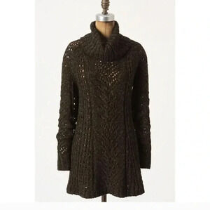 Sleeping on Snow Anthropologie Eldora Linen/Wool Blend Tunic Knit Sweater(XS)